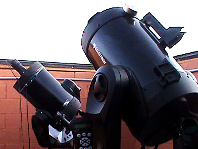 Two reflector telescopes  are among the stargazing tools available to visitors at the San Pedro Valley Observatory. (Photo by Sean Ma/ASNS)