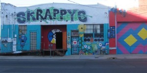 The street view of 191 East Toole Avenue which appears no different than the time Skrappy's Youth Collective was open. 