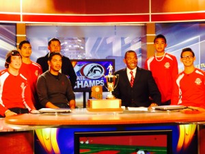 Tucson High School Men's Soccer team members recognized for winning state championship. Courtesy of Ismael Arce.