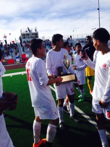 A few team members after winning the Arizona state championship. Courtesy of Ismael Arce.