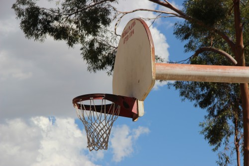 A basketball hoop carries more impact on reservations. Photo by: Chris Real/ASNS
