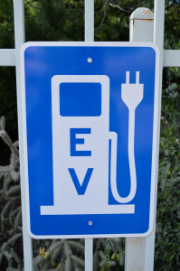 EV sign at the Tucson Botanical Gardens. Photo by Zac Baker.