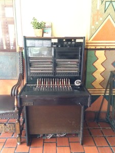 The hotel still uses antique switchboards to contact guests. Each has a 1930s style telephone connected to the switchboard at the front desk. Photo by Leah Cresswell.
