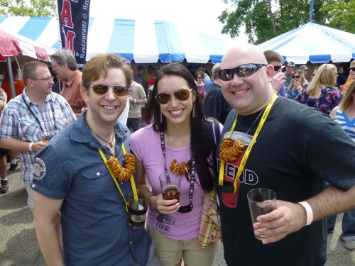 Participants celebrate at Craft Beer Festival 