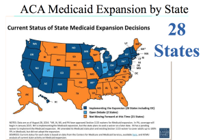 Estados que eligieron expandir su Medicaid. Imagen por cortesía de Daniel Derksen.