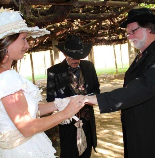 A couple ties the knot in Tombstone. (Photo courtesy of Richard Fenton)