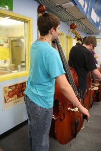 Dillyn Armstrong, 9th grade student of Willcox High School has been in Ms. Looney's orchestra program for 4 years. March 23, 2015, Photograph by Alexandra Adamson 