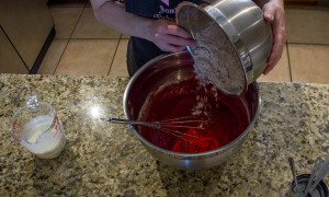 Jamie Pacheco, owner of Jamie-Cakes Bakery Boutique, makes red velvet cupcakes in her home on Thursday, April 30, 2015. Photo by: Rebecca Sasnett / Arizona Sonora News