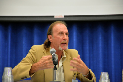 Ray Krone speaking during a panel discussion at the James E. Rogers College of Law on Saturday, Sept. 26, 2015.