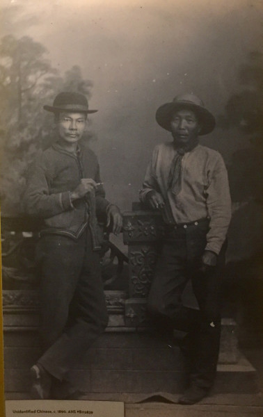 A picture on display at the Arizona History Museum of two unidentified Chinese men in 1890. Courtesy of Arizona Historical Society. 