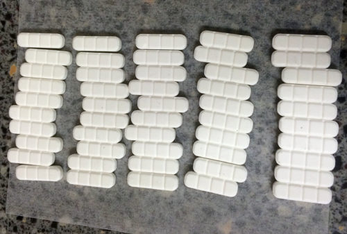 Xanax believed to have been brought over from Mexico. (Courtesy of Tucson Police Department)