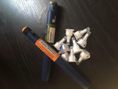Diabetic insulin supplies Novolog, Tresiba and needles. (Photo by Jessica Carpenter / Arizona Sonora News)
