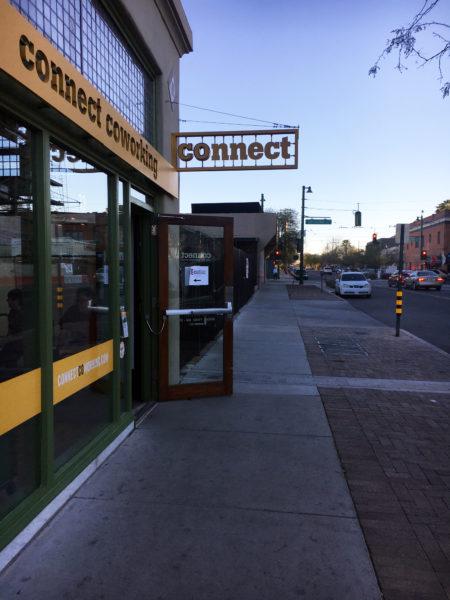 An outside look of Connect Coworking. Connect is located on Fifth Avenue and Congress Street. (Photo by Carly Oseran)