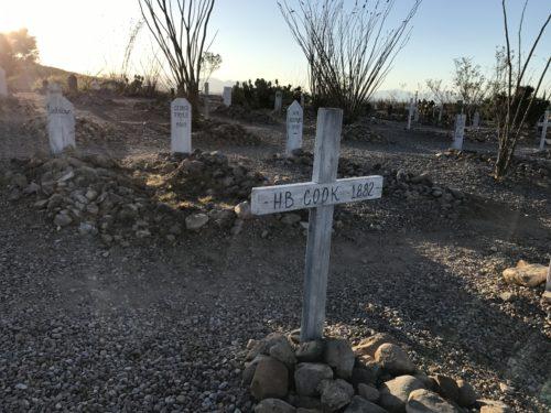 H.B. Cook died from unknown reasons in 1882 and is buried in the Boothill Graveyard. (Photo by: Justin Spears Arizona Sonora News Service)