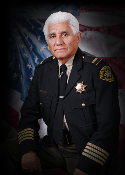 (Photo Courtesy Santa Cruz County Sheriffs Department) Santa Cruz County Sheriff Tony Estrada has served as the countys sheriff for over 25 years. He is currently the only Hispanic sheriff in Arizona.