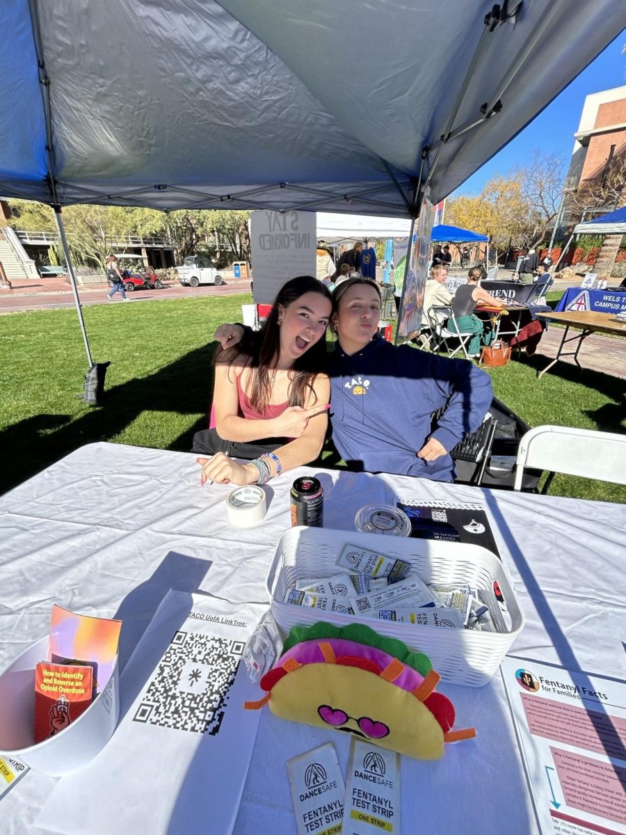 Madison Trotter, right, is the president and founder of TACO UA, shown here with a club member at the Spring Club Fair. Courtesy Madison Trotter, January 2024