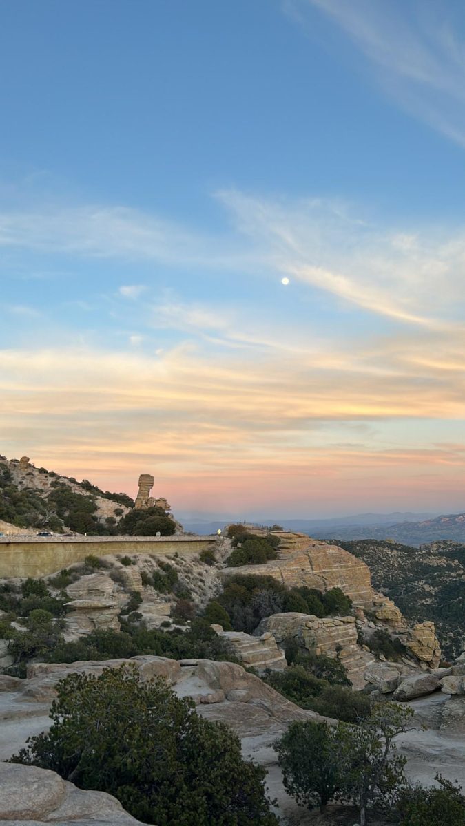 Mount Lemmon is the highest peak in the Santa Catalina Mountains at 9,157 feet in elevation. 