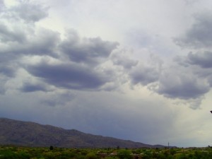 Ominous clouds from Hurricane Odile hung low over Tucson, Ariz., for most of Wednesday, Sept. 17. Photo by Haleigh Powell.