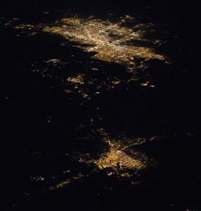 Picture from the International Space Station of Tucson and Phoenix. Courtesy International Dark-Sky Association.