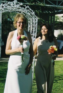 Angela Soto and Linda Dols held their first commitment ceremony on April 8, 2006 in Tucson. Their second ceremony on Nov. 13 will mark their legal union following Arizona's new ruling allowing same-sex marriage. (Photo by Cheryl Smith / Courtesy of Angela Soto)