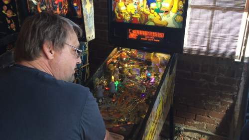 A fully operational Simpsons pinball machine may be worth up to $1,700 according to pin side.com. Competitors take turns versing each other on the same machine each round. 