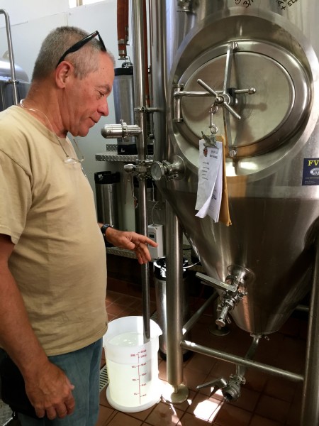 Victor Winquist, owner and brewmaster for Old Bisbee Brewery explains the fermentation process