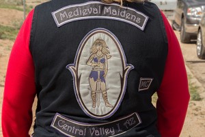 Medieval Maidens jacket that club members wear.  Photographed by Noelle Haro-Gomez