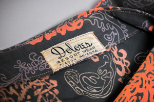 A detail shot of a Dolores Gonzales squaw dress recognizes Dolores' personal stamp on Tucson's fashion scene. (Photo by Jude Ignacio and Gerardine Vargas.)