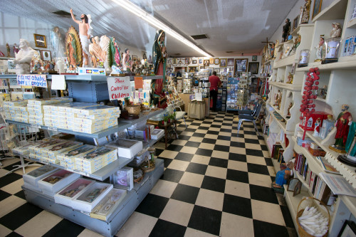 Religious Store Housing a Blessed Statute