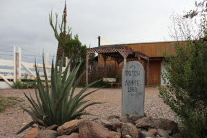 Here is the grave of Dutch Annie, where she rests in row 7 of the Boothill Graveyard on Sunday, Sept. 11, 2016. She was also nicknamed the "Queen of the Red Light District" and her death was mourned by both the rich and poor in Tombstone. (Photo by Michelle Floyd / Arizona Sonora News Service)
