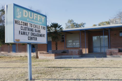 Duffy Elementary School in Midtown Tucson is one of 20 TUSD schools that were vacated and either left empty, sold, leased or used for a different purpose. (Photo by: Erik Kolsrud/Arizona Sonora News)