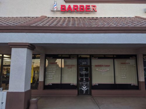 A barbershop in decline