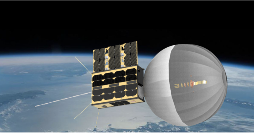 CatSat is a unique CubeSat in that its antenna is inflatable. Courtesy of Shae Henley.