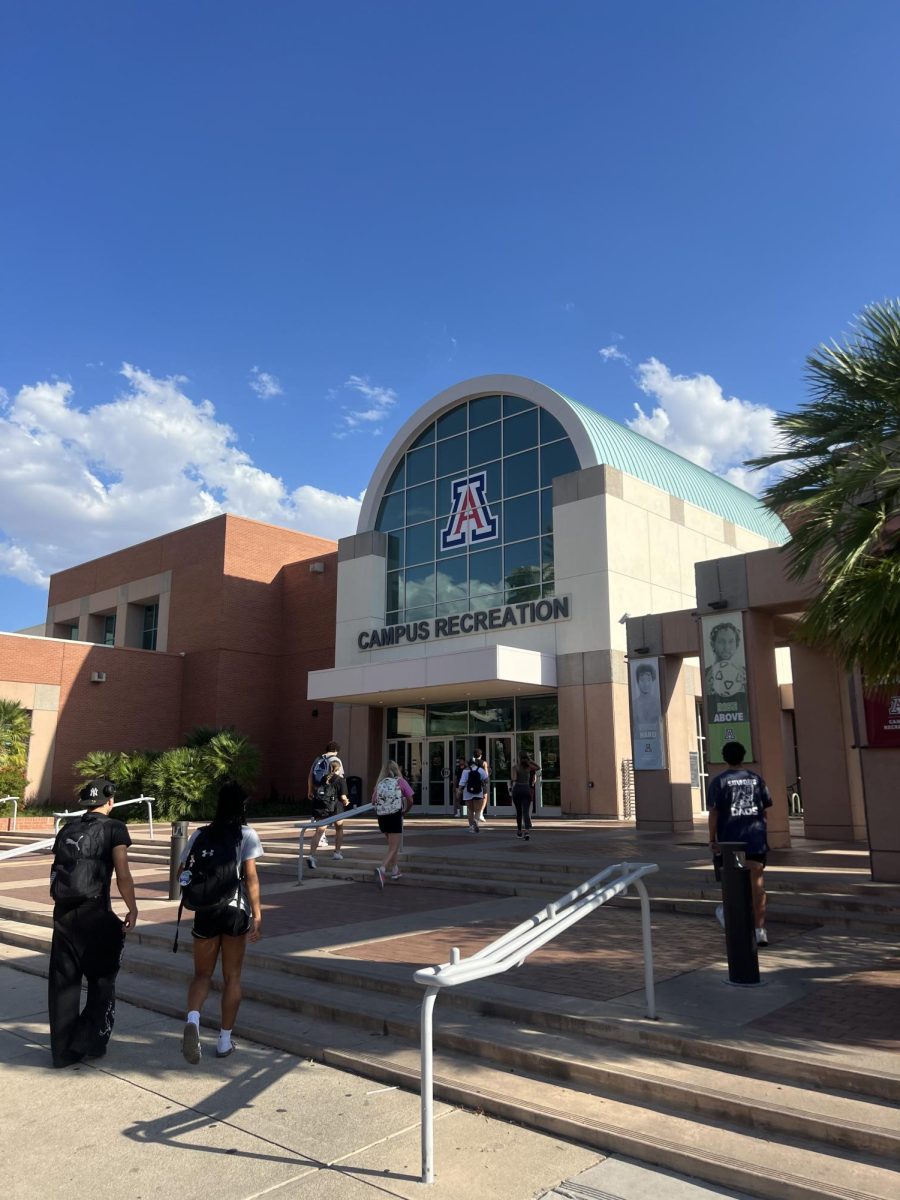 University of Arizona students enter the campus recreation center on Thursday, Sept. 26, 2024.