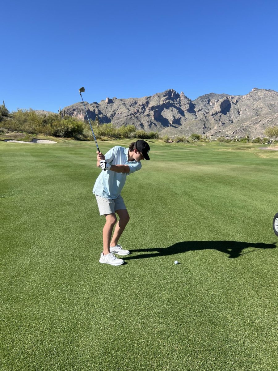 Carter Andreozzi swings at La Paloma Golf Course on Oct. 21.
