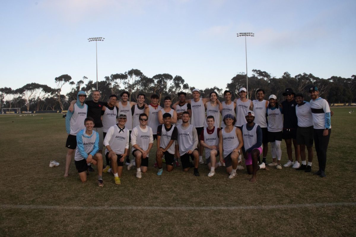 The University of Arizona men’s ultimate team. 
