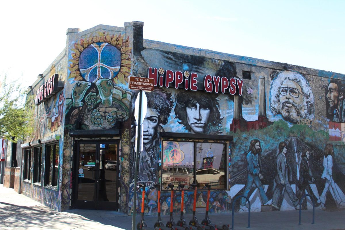 Hippy Gypsy on 4th Avenue during the quiet morning of Nov. 23. Hippy Gypsy is a smoke shop and hippie emporium.