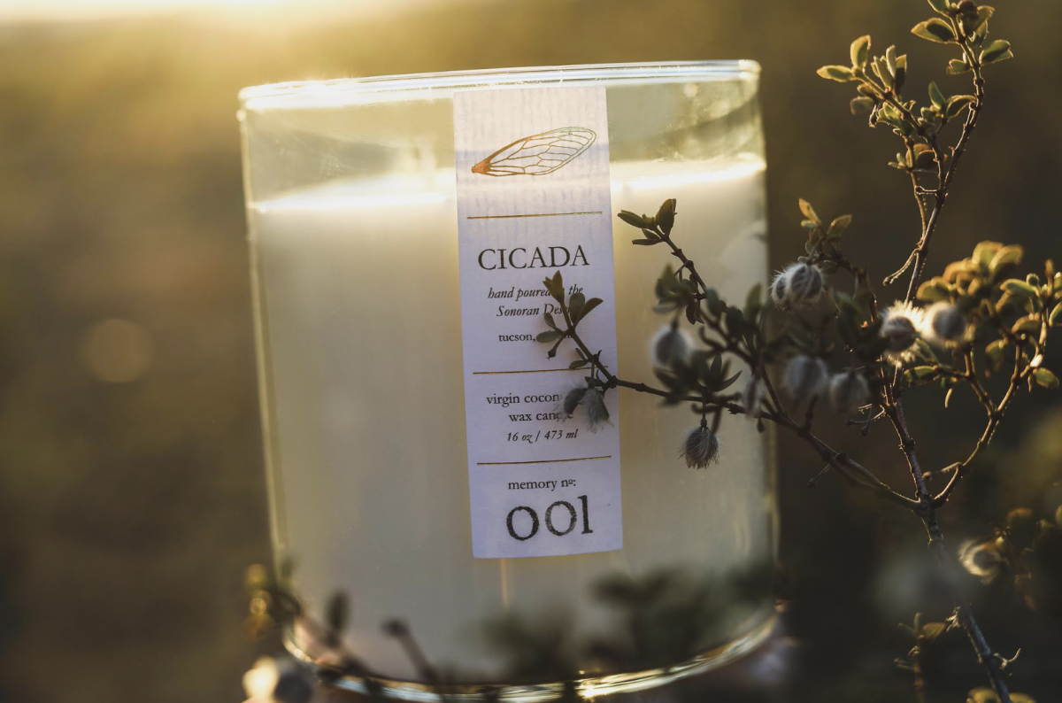 Memory number one is a best selling candle at Cicada that smells like monsoon season in Tucson. Photo courtesy of Stacey McClure.  