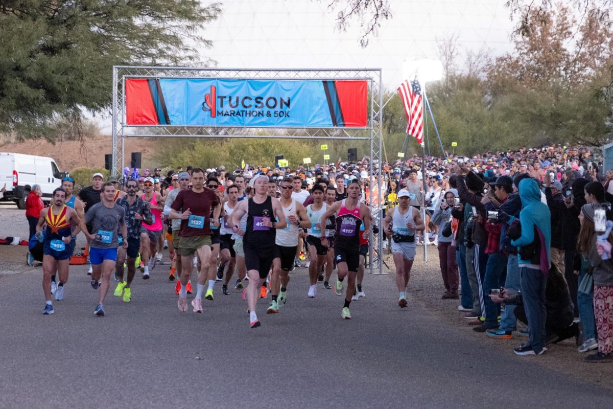 Thousands of runners will take off from Biosphere 2 and finish at Pima Community College Northwest Campus for the 54th annual Tucson Marathon. Photo courtesy Position Media 
