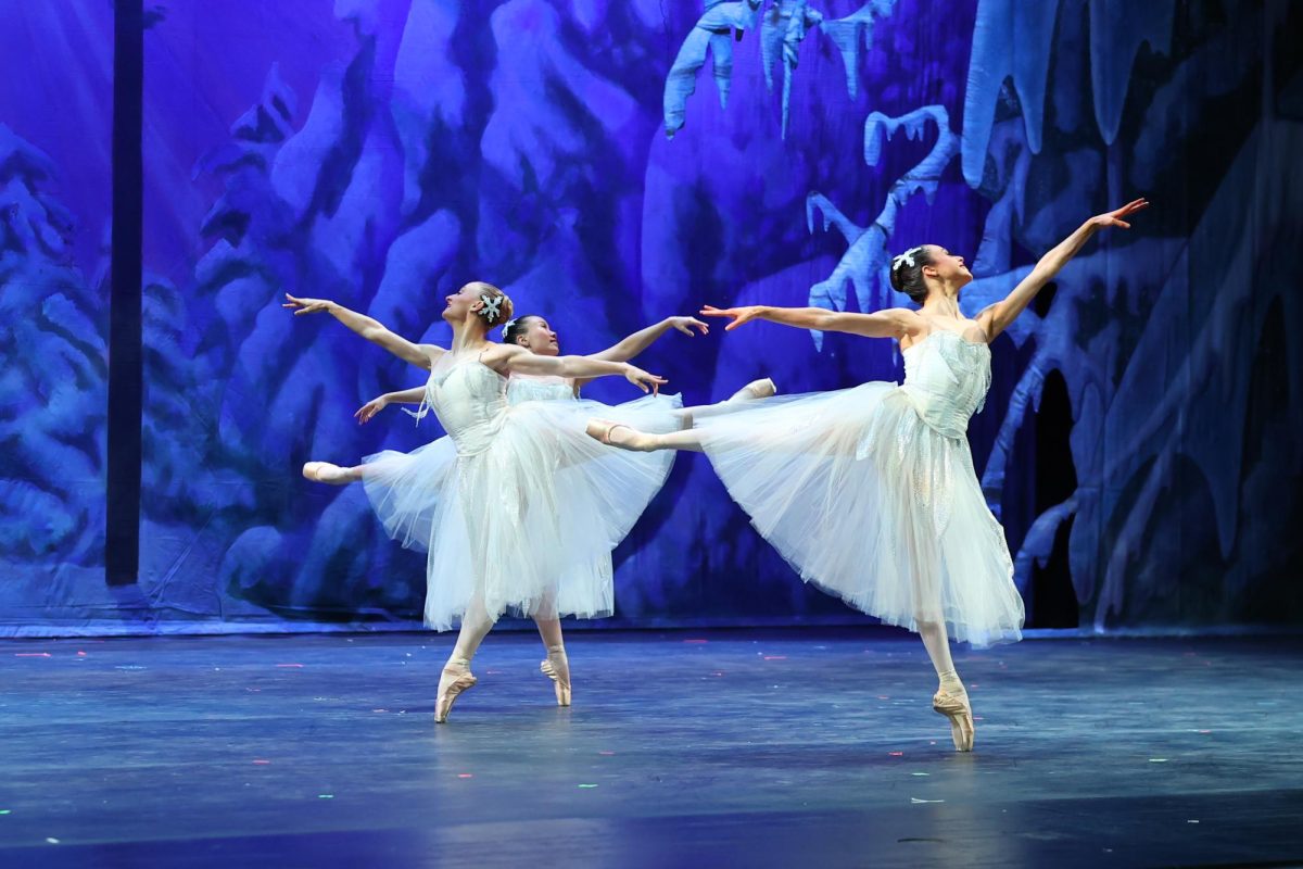 Dancers perform the Waltz of the Snowflakes during Ballet Tucson’s production of “The Nutcracker” in Tucson, Ariz. 