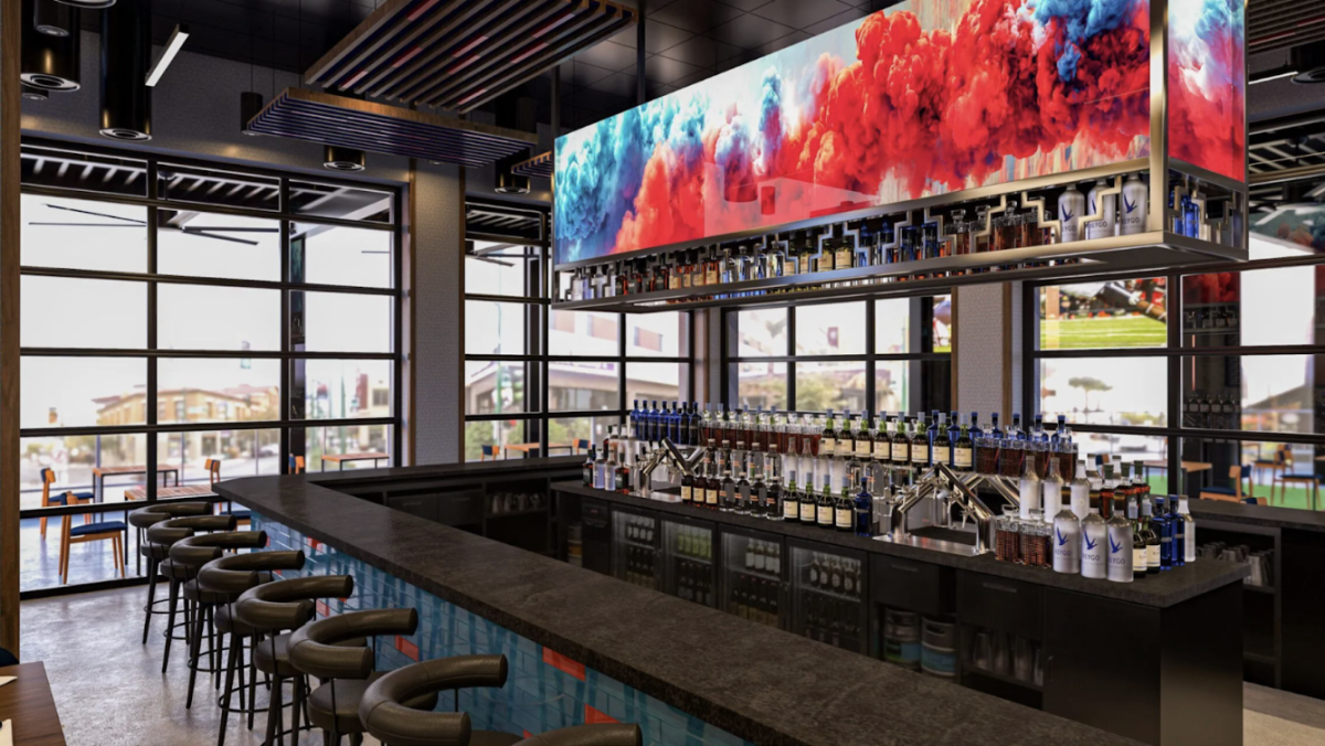 Rendering of the interior of Block A Sports Bar and Grill. (Photo courtesy of Block A Sports Bar and Grill)