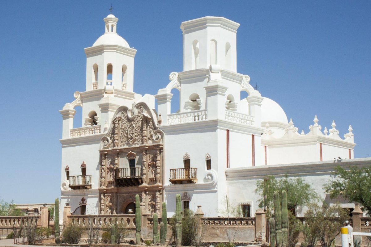 The San Xavier Del Bac Mission on April 27, 2026. The Mission was founded in 1692, and Patronato San Xavier is looking to the community to capture its future.